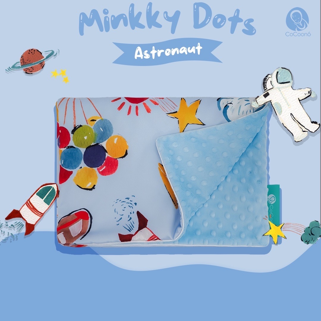 CoCoono silky minkky dots (ผ้าห่มมิ้งกี้ดอทจาก Michael miller)