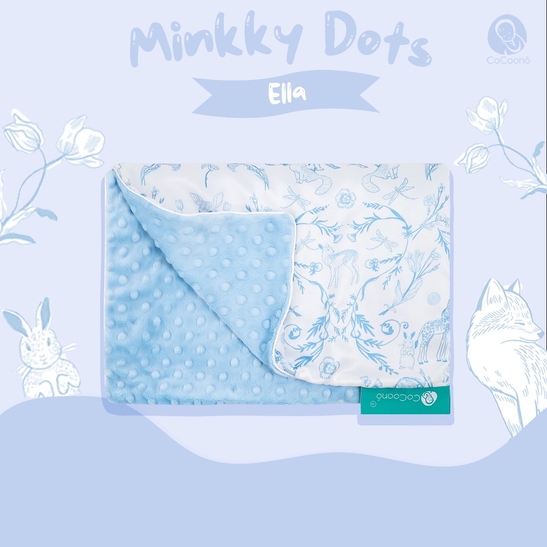 CoCoono silky minkky dots (ผ้าห่มมิ้งกี้ดอทจาก Michael miller)