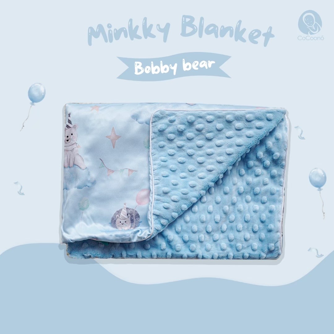 CoCoono silky minkky dots (ผ้าห่มมิ้งกี้ดอทจาก Michael miller)