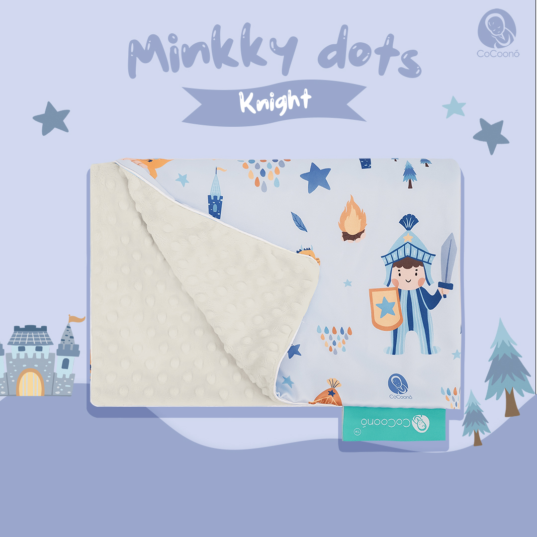 CoCoono silky minkky dots (ผ้าห่มมิ้งกี้ดอทจาก Michael miller)